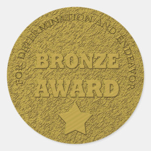 Motivierend "Bronze-Preis" für Lehrer Runder Aufkleber