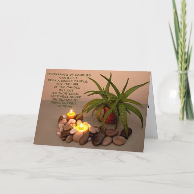 Motivierend Buddha Zitat Stillleben Foto Karte (Vorderseite)