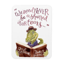 Motivierend Charles Dickens Zitat Watercolor Croc Magnet