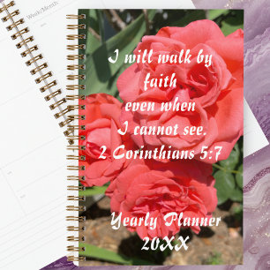 Motivierend Christliche Blumenbibel Verse Planer