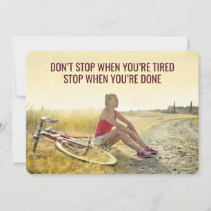 Motivierend Cycling Print - individuell anpassbare Feiertagskarte