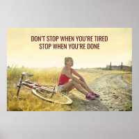 Motivierend Cycling Print - individuell anpassbare