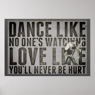Motivierend Dancing Couple Slogan Poster
