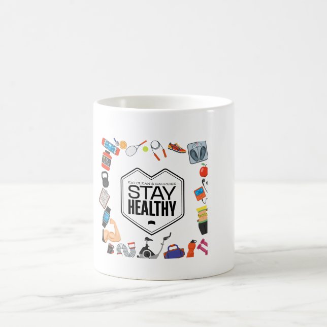 motivierend Design bleibe Kaffeetasse (Mittel)