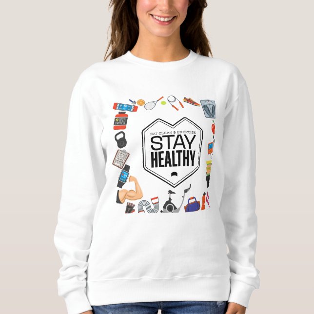 motivierend Design bleibe Sweatshirt (Vorderseite)