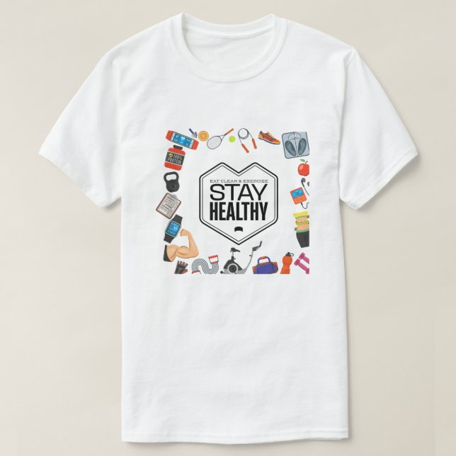 motivierend Design bleibe T-Shirt (Design vorne)