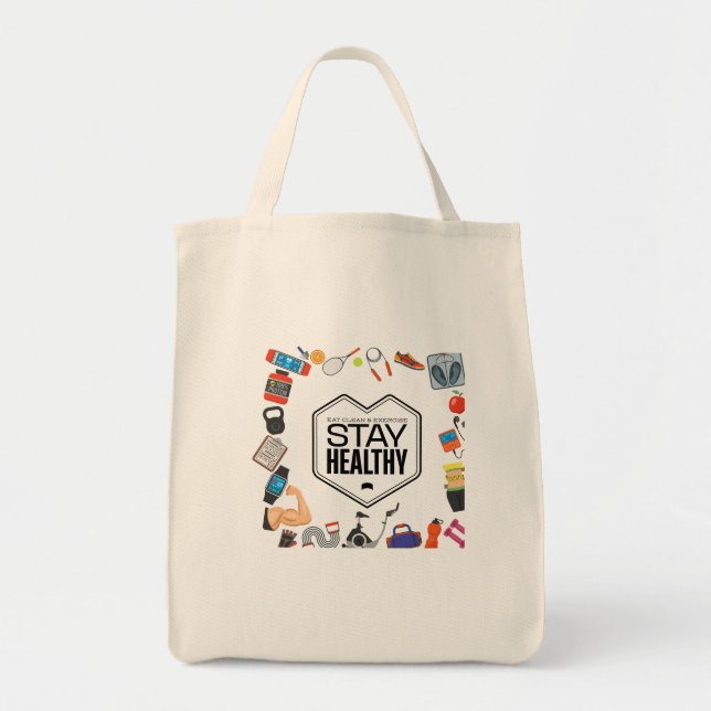 motivierend Design bleibe Tragetasche (Vorne)