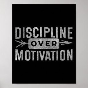 Motivierend Disziplin über Motivation Inspiration Poster
