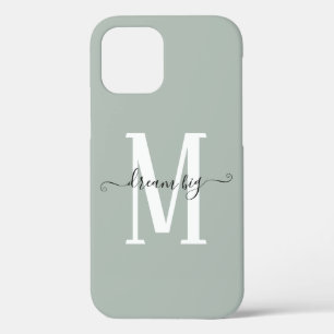 Motivierend Dream Big Monogram Initial Sage Case-Mate iPhone Hülle