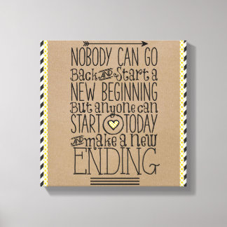 Motivierend Druckausgabe: Neubeginn Leinwanddruck