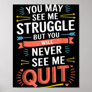 Motivierend Du siehst mich kämpfen, Inspiration Poster