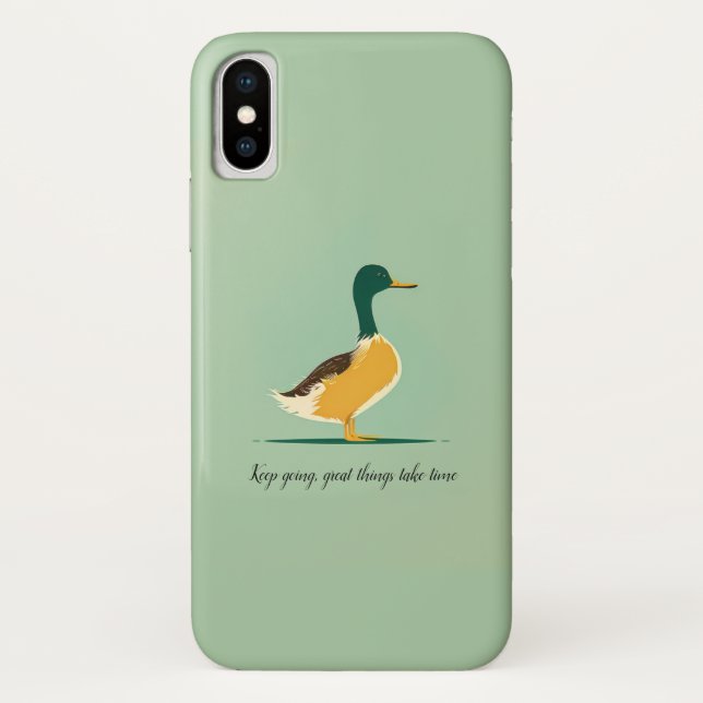 Motivierend, einfaches Design-Entenphon Case-Mate iPhone Hülle (Rückseite)