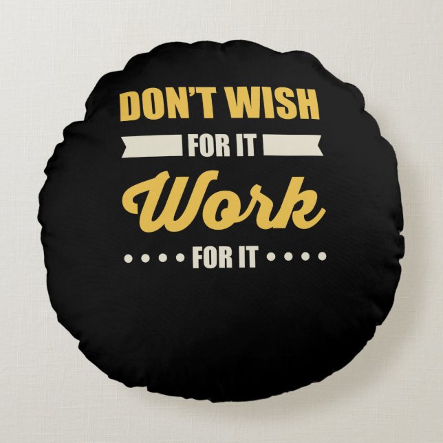 Motivierend Erfolgskurs Rundes Kissen (Vorderseite)