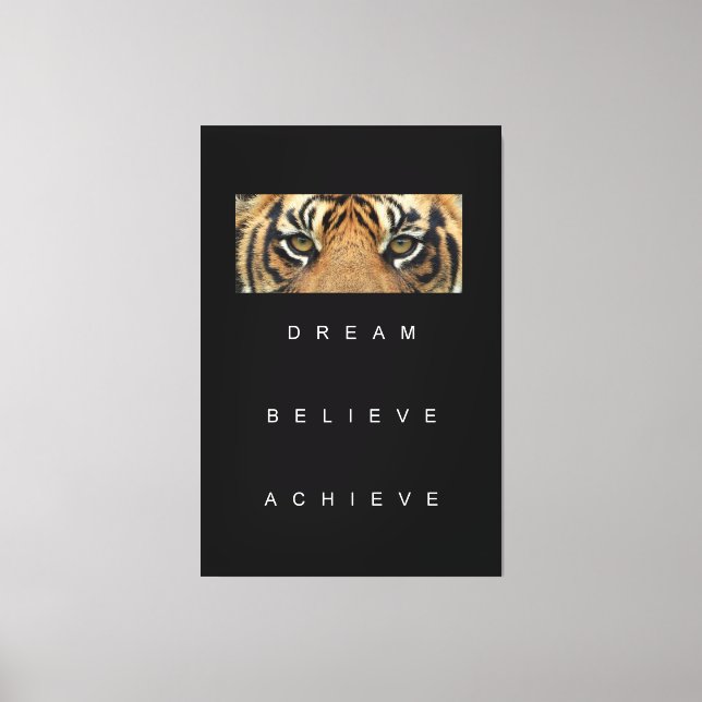 Motivierend Erfolgsziel Zitate Elegant Leinwanddruck (Vorderseite)