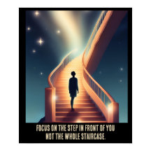 Motivierend Ermutigend Ai Dreamy Fokus auf Schritt