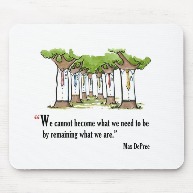 Motivierend Examen von Max DePree - Mousepad (Vorne)