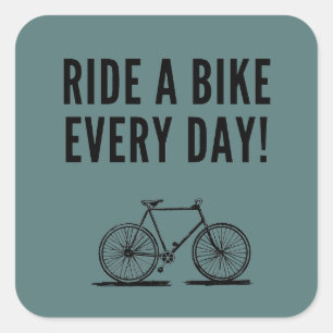 Motivierend Fahren Quadratischer Aufkleber