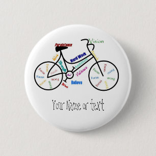 Motivierend Fahrrad, Fahrrad, fahrend, Sport, Button
