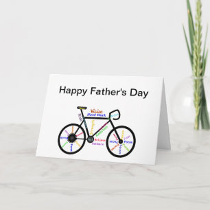 Motivierend Fahrrad, Fahrrad, Fahrradtag des Vater Karte