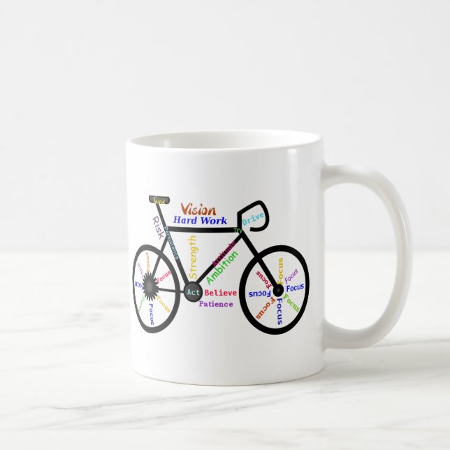Motivierend Fahrrad, Fahrrad, Sport Kaffeetasse (Rechts)