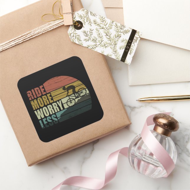 Motivierend Fahrradkurse Quadratischer Aufkleber (Schenken)