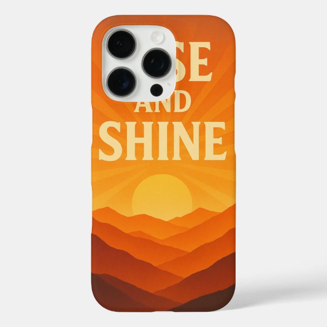 Motivierend Fall Rise und Shine Sunrise Case-Mate iPhone Hülle (Rückseite)