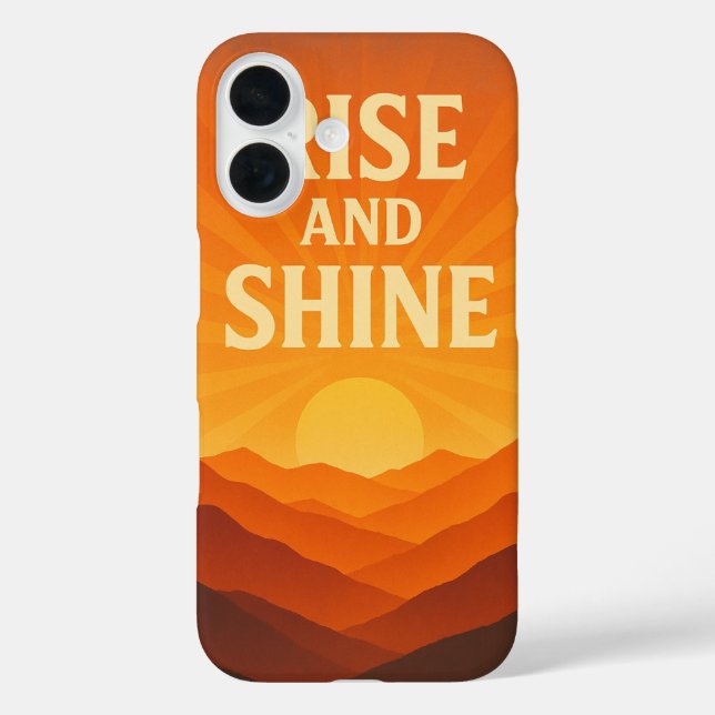 Motivierend Fall Rise und Shine Sunrise Case-Mate iPhone Hülle (Rückseite)