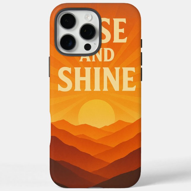 Motivierend Fall Rise und Shine Sunrise Case-Mate iPhone Hülle (Rückseite)