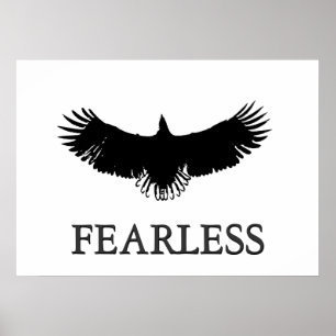 Motivierend Fearless Leader Landing Eagle Poster