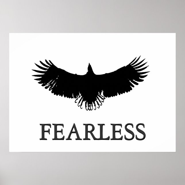 Motivierend Fearless Leader Landing Eagle Poster (Vorne)