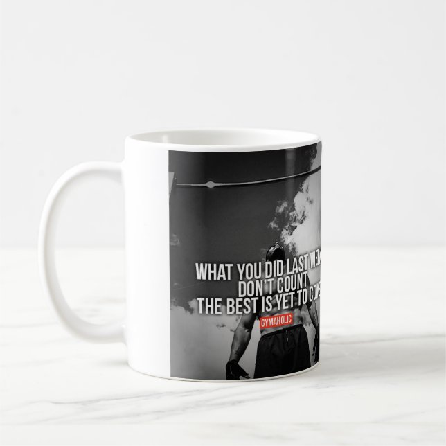 Motivierend Fitness Kaffeetasse (Links)