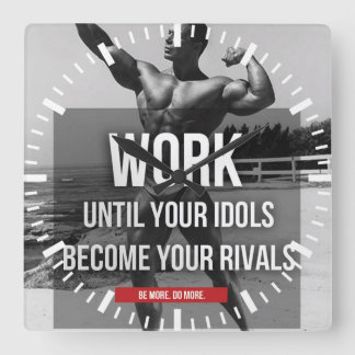 Motivierend Fitness Quadratische Wanduhr