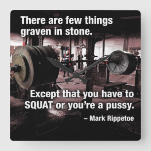 Motivierend Fitness Quadratische Wanduhr