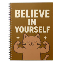 Motivierend Flex Cat - "Glaube an dich selbst" Notizblock