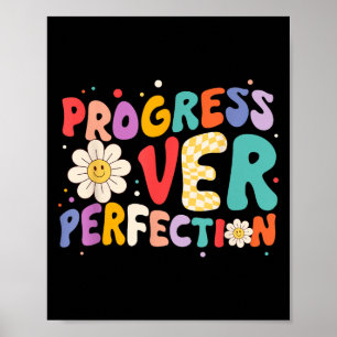 Motivierend Fortschritt gegenüber Perfektionallehr Poster