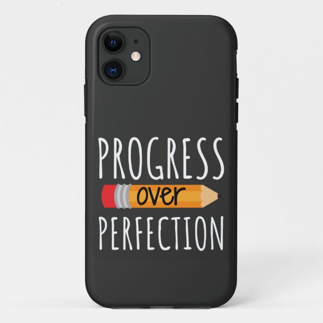 Motivierend Fortschritt über Perfektion Case-Mate iPhone Hülle (Rückseite)
