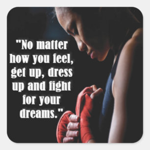 Motivierend Frauenarbeit Quadratischer Aufkleber