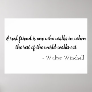 ❤ motivierend Freunde Zitat von Poster