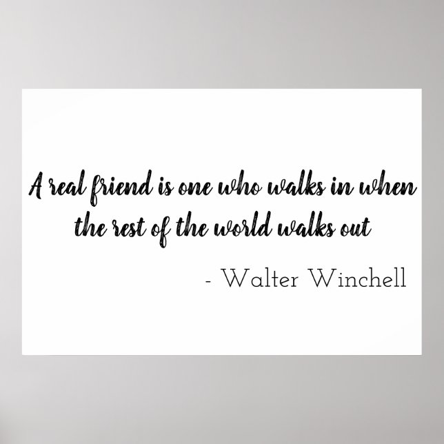 ❤ motivierend Freunde Zitat von Poster (Vorne)