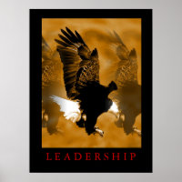 Motivierend Führung Landing Eagle Poster