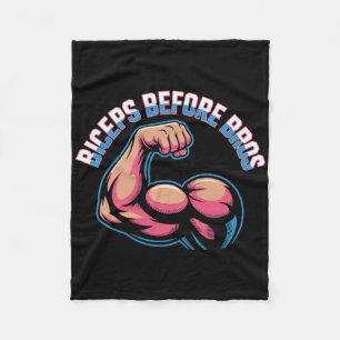 Motivierend Funny Gym Spaß Biceps Gains Biceps B Fleecedecke