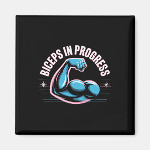 Motivierend Funny Gym Spaß Biceps Gains Biceps I Magnet