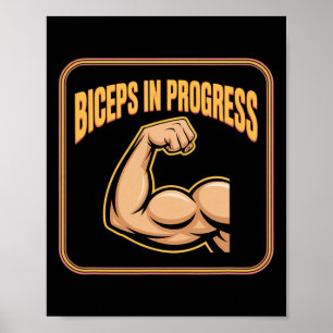 Motivierend Funny Gym Spaß Biceps Gains Biceps I Poster