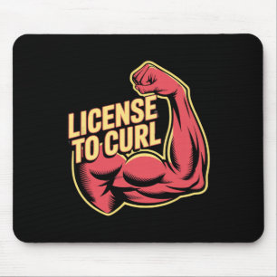 Motivierend Funny Gym Spaß Biceps - Lizenz Mousepad