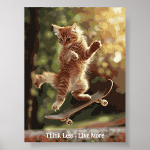 Motivierend Funny Inspiration Cat Poster