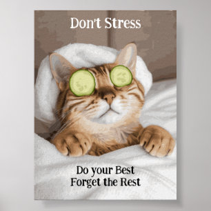 Motivierend Funny Inspiration Cat Poster