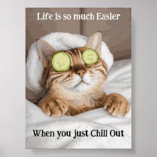 Motivierend Funny Inspiration Cat Poster