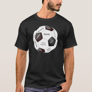 Motivierend Fußball-Spiel, Sport-Wörter T-Shirt