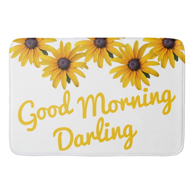 Motivierend Gelbe Blume Foto Blume Badematte (Vorderseite)