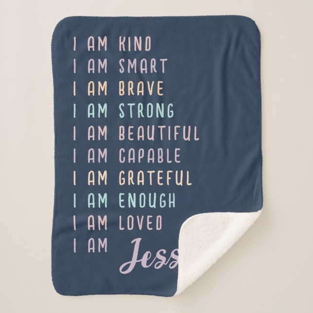 Motivierend Geschenk für Jugendliche Personalisier Sherpadecke (Vorderseite)